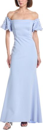 Eliza J Short Sleeve Embellished Maxi Dress