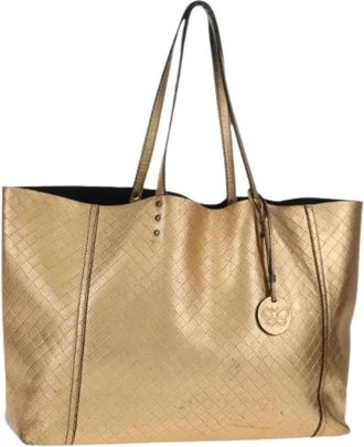 Bottega Veneta Pre-owned Vintage Tote Bag - Dames - Vintage Shopper - Geel - ONE Size - Leer - Vintage
