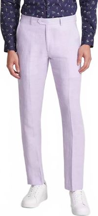 Bar III Mens Slim-Fit Linen Suit Pants In Lavender