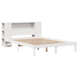 Berkfield Home Decorative Bookcase Bed without Mattress White 140x200 cm Solid W