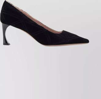 Emporio Armani stylish pumps with curved heel and pattern
