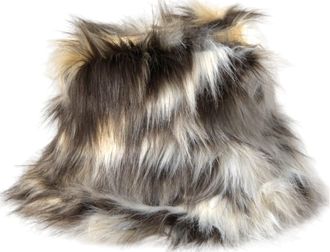 Dolce & Gabbana Multicolor Acrylic Fur Women Bucket Hat Polyester Modacrylic