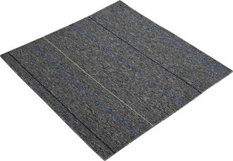 vidaXL Azulejo De Alfombra Gris Mediano Con Rayas 50 X 50 Cm 20 Uds. Vidaxl