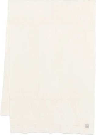 Toteme Sciarpa con monogramma - Bianco