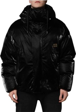 Dolce & Gabbana Gewatteerd Jack met Capuchon - Heren - Winterjassen - Zwart - 2XL - Nylon - Jassen