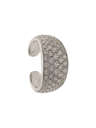 Anita Ko 18kt white gold Galaxy diamond ear cuff - women - 18kt White Gold/Diamond - One Size - Metallic