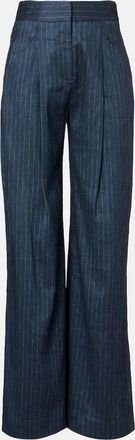 Veronica Beard Pantaloni Rimini a gamba larga in misto lino