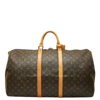 Louis Vuitton Vintage Weekend Bags, unisex, Brown, ONE SIZE, Pre-owned Vintage Canvas Weekend Bag