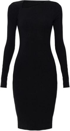 Maison Margiela Kleedjes, Dames, Zwart, M, Katoen, Fitted Dress