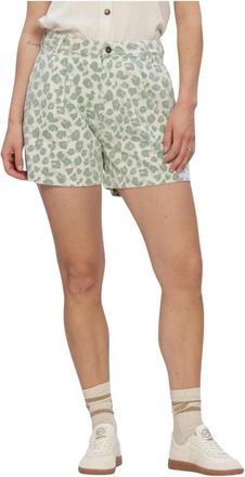 By-Bar Amsterdam Korte Broeken, Dames, Groen, S, Katoen, June Green Cheetah Short