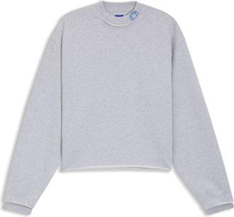 HUGO BOSS Logo-collar sweatshirt in cotton terry