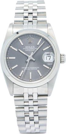 Rolex pre-owned Datejust 31mm - women - stainless steel - One Size - Grey