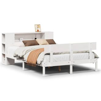 Berkfield Home Bookcase Bed without Mattress White 160x200 cm Solid Wood Pine