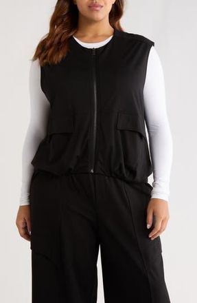 Wit & Wisdom Knit Zip-Up Vest in Black at Nordstrom Rack, Size 1 X