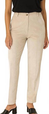 Vilagallo Womens Ribbed Pant In Cream