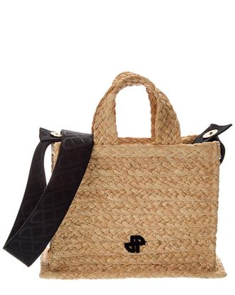 Patou Patou Jp Small Raffia Tote