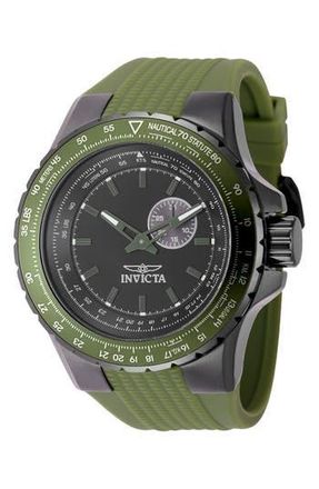 Invicta 49732 Aviator Watch in Black/Camo Green at Nordstrom Rack