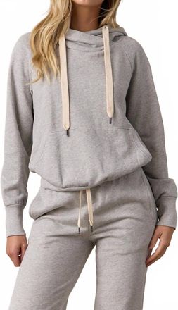 NSF Lisse Fitted Loop Terry Hoodie In Heather Grey