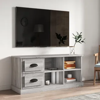 vidaXL Vidaxl - Mobile Porta Tv Grigio Sonoma 102x35,5x47,5cm Legno Multistrato