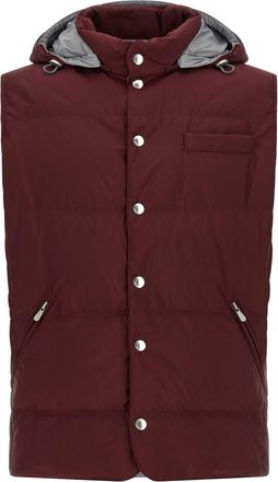 Brunello Cucinelli Maroon Sleeveless Jacket