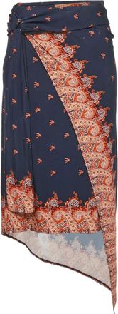 Paco Rabanne Rok met paisley-print - Blauw