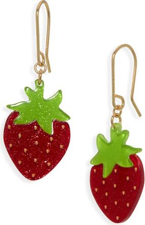 Leith Strawberry Drop Earrings in Red Multi- Gold at Nordstrom Rack