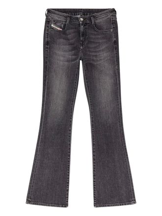 Diesel Low waist bootcut jeans - Zwart