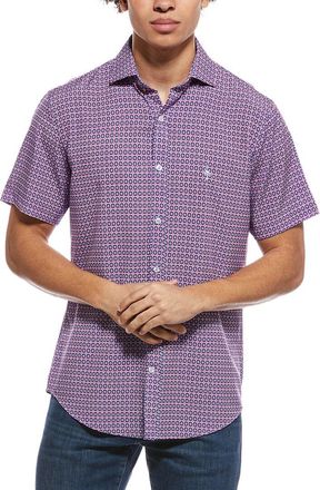 Tailorbyrd Tailorbyrd Moroccan Tile Printed Performance Shirt
