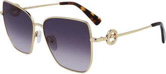 Longchamp LO169S 723 Womens Sunglasses Gold Size 58