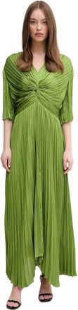 Joseph Ribkoff Formele Maxi Wikkeljurk - Dames - Maxi kleedjes - Groen - XL - Polyester - Kleedjes