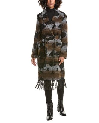 Frye Fringe Belted Coat