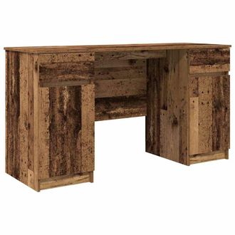 Berkfield Home Desk Old Wood 140x49x76 cm Engineered Wood in Brown | Size: 140 x 49 x 76 cm
