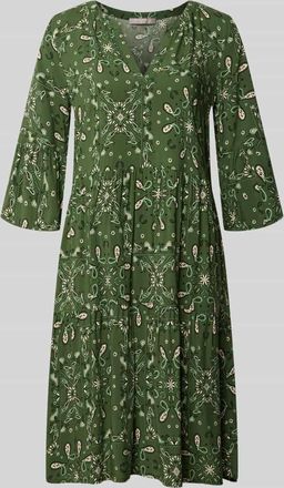 Christian Berg Relaxed Fit Minikleid aus reiner Viskose in Oliv, Gr&ouml;&szlig;e 34