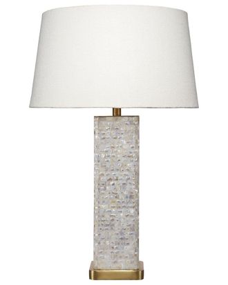 Jamie Young Co. Preston Mother Of Pearl Table Lamp With Linen Shade