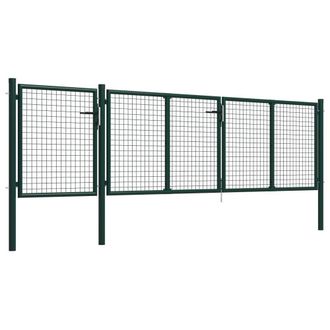 Berkfield Home Garden Gate Steel 400x75 cm Green