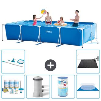 Intex Piscina Con Estructura Rectangular - 450x220x84 Cm - 7-piezas S40292