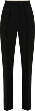 Elisabetta Franchi Cr&ecirc;pe Broek met Pincetten - Dames - Slim Fit Broeken - Zwart - M - Polyester - Broeken