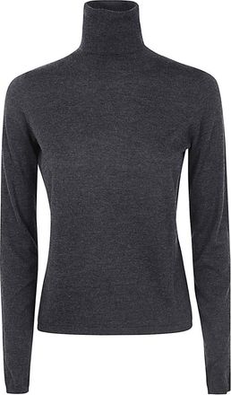 Max Mara Truien & Vesten, Dames, Grijs, S, Wol, Cozy Knit Sweater