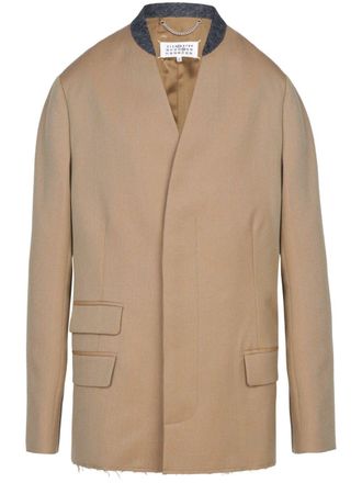 Maison Margiela Blazer monopetto senza colletto - Toni neutri