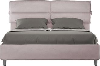 ITYhome Ityhome - Letto Matrimoniale E Rete 160x200 In Microfibra Glicine Nandy