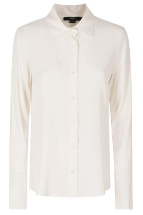 Seventy Cream Classic Collar Silk-Blend Shirt