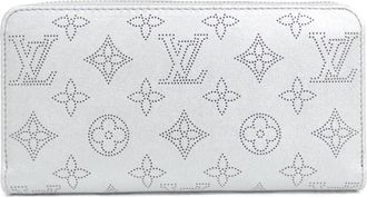 Louis Vuitton Silver Leather Long Wallet (Bi-Fold) (Pre-Owned)