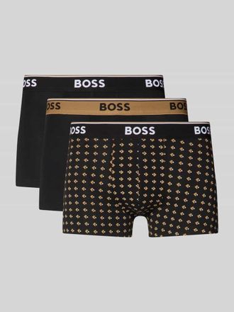 HUGO BOSS Trunks aus Baumwoll-Mix im 3er-Pack in Black, Gr&ouml;&szlig;e XXL