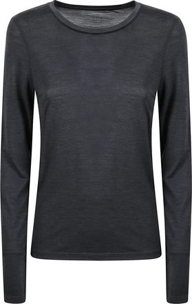 Majestic Filatures Long Sleeve Top - Dames - Longsleeves - Zwart - M - Wol - Tops