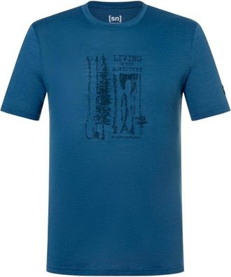 super.natural Tropicar Tee Merinoshirt f&uuml;r Herren | blau