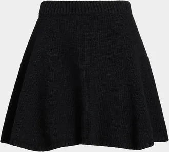 Ganni Wool-Blend Knit Miniskirt
