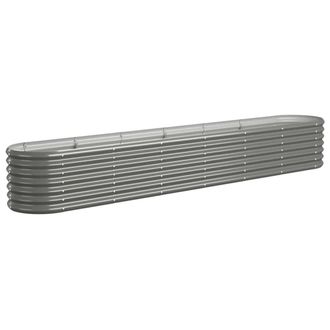 vidaXL Vidaxl - Jardinera Arriate Acero Galvanizado Gris 260x40x36 Cm