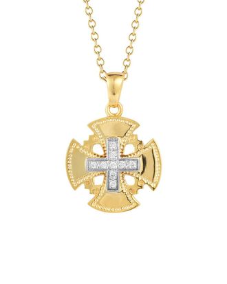 I.Reiss Company 14K 0.10 Ct. Tw. Diamond Cross Necklace
