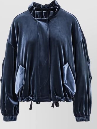 Emporio Armani chenille funnel neck oversized jacket