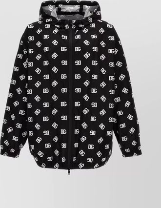Dolce & Gabbana printed logo hooded jacket